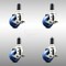 Service Caster 3 Inch 316SS Solid Poly Swivel 1-1/4 Inch Expanding Stem Caster Set Brake SCC SCC-SS316EX20S314-SPUS-TLB-114-4 - alternate 1
